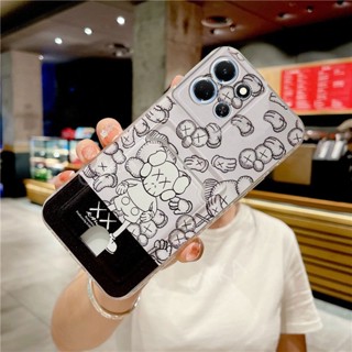 เคสโทรศัพท์มือถือ ซิลิโคนนิ่ม TPU ลายการ์ตูนหมีน่ารัก พร้อมช่องใส่บัตร แฟชั่น สําหรับ INFINIX NOTE30 30i 30Pro INFINIX NOTE 30 Pro