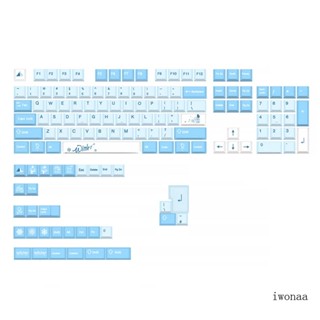 Iwo ชุดฝาครอบปุ่มกด PBT แบบเปลี่ยน สําหรับ Mechanical Keybo 136 ชิ้น