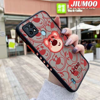 เคสโทรศัพท์มือถือ ซิลิโคนนิ่ม ใส กันกระแทก ลายหมีสตรอเบอร์รี่ สําหรับ Realme C21 C21Y C25Y C33