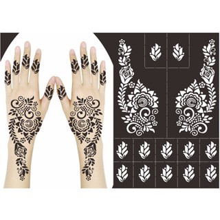 Cross-border Haina palm tattoo hollowed-out template spray-painted hands tattoo TATTOO