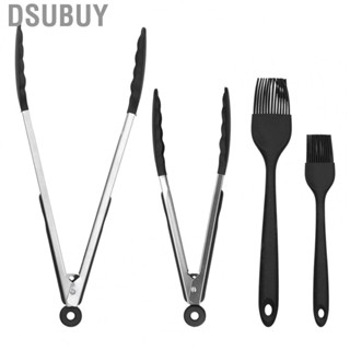 Dsubuy Cooking Tongs  Multi Purpose Durable Silicone Brush for Kitchen Restaurant