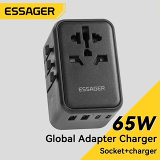 Essager อะแดปเตอร์ที่ชาร์จติดผนัง 65W ปลั๊ก US EU UK AUS สําหรับเดินทาง