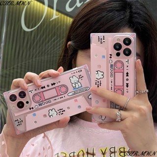 เคสโทรศัพท์มือถือ ลายกระต่ายน่ารัก สีชมพู สร้างสรรค์ สําหรับ Apple Iphone 12 14promax 13 CD11 02G8