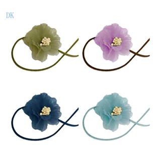 Dk สร้อยคอ ผ้าสักหลาด กํามะหยี่ ลายดอกไม้ ลูกไม้ ละเอียดอ่อน