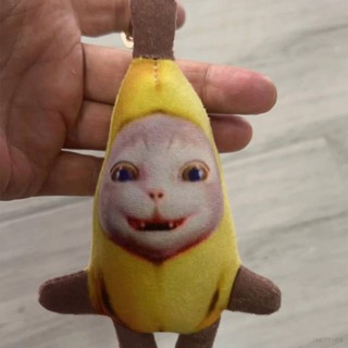 Gt2 Tik Tok Hot Crying Banana Cat ตุ๊กตากล้วย มีเสียง ตลก วีโอซ ยัดไส้ ของเล่นสําหรับเด็ก พวงกุญแจ กระเป๋า จี้ ของขวัญ