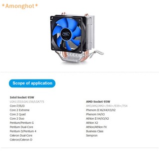 Amonghot&gt; ใหม่ หม้อน้ําระบายความร้อน CPU ICE EDGE MINI พร้อมพัดลมคอมพิวเตอร์ LGA1200 1151 1150 1155 AM4 FS V2.0 80 มม.