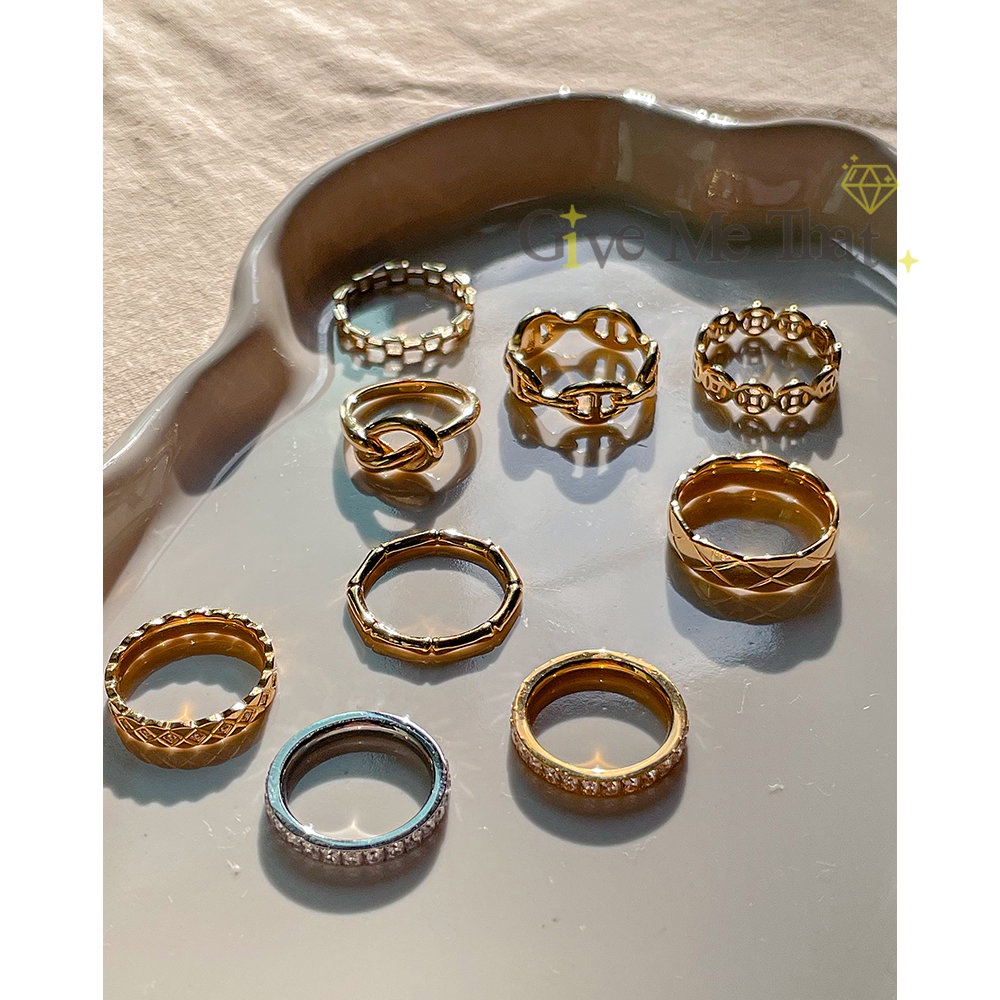 แหวนสแตนเลสแท้ แหวนมินิมอล สไตล์minimal เครื่องประดับแฟชั่น รุ่น Chain Ring - Givemethat - รูปที่ 3