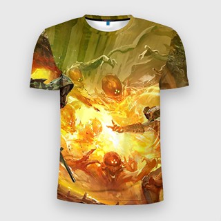 เสื้อยืด พิมพ์ลาย 3D ทรงสลิม Destiny 2 3D สําหรับผู้ชาย