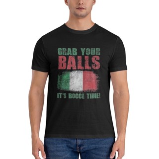 เสื้อยืด ผ้าฝ้าย พิมพ์ลายกราฟฟิค Your Balls ItS Bocce Time สําหรับผู้ชาย