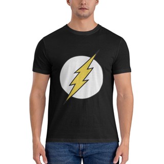 เสื้อยืดลําลอง แขนสั้น พิมพ์ลายโลโก้ซุปเปอร์ฮีโร่ Sheldon Superhero สีแดง ลดราคา