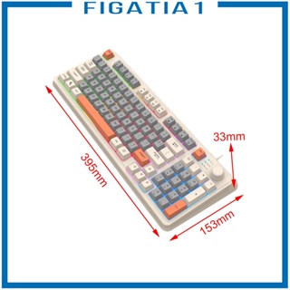 [figatia1] คีย์บอร์ดเล่นเกม RGB 94 คีย์ แบบใช้สาย USB สําหรับ Windows PC Gamers