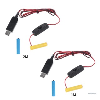 Lucky พาวเวอร์ซัพพลาย USB แบตเตอรี่ AAA แบบเปลี่ยน สําหรับนาฬิกา 2 ชิ้น พร้อมสวิตช์