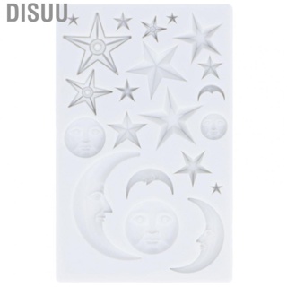 Disuu Silicone Fondant Mold Star Moon Face Nonstick  Grade Reusable US