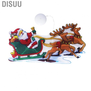 Disuu Christmas Light Sled Pattern Window Hanging Lamp Party Decor GP