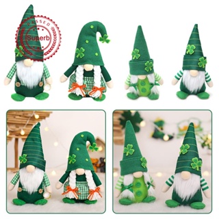 St Patricks Day ตุ๊กตาโนม ผ้ากํามะหยี่ขนนิ่ม ไร้หน้า สีเขียว สําหรับตกแต่งปาร์ตี้ L5D5