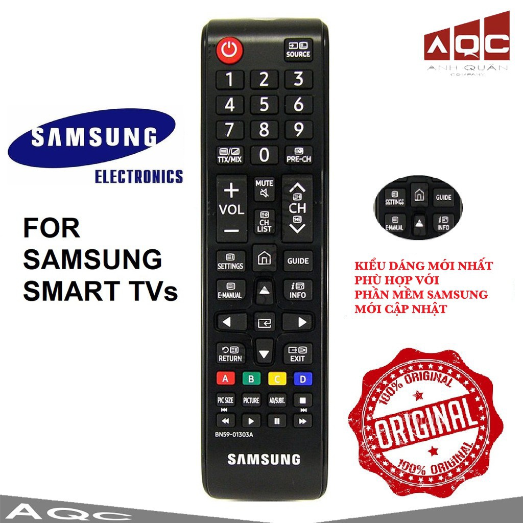 รีโมทคอนโทรล Samsung Smart TV (ข้อเสนอแบตเตอรี่รุ่นใหม่ล่าสุด) โลโก้ bn59-01303a Samsung hangx