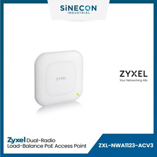 Zyxel ไซเซล รุ่น NWA1123-ACV3 อุปกรณ์ขยายสัญญาณ - 802.11ac Dual-Radio Load-Balance PoE Access Point