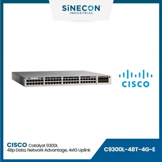 CISCO SWITCH สวิตซ์ Catalyst 9300L 48p data, Network Advantage ,4x1G Uplink (C9300L-48T-4G-E)