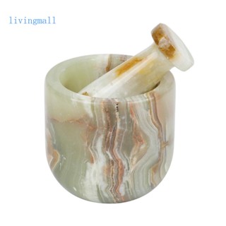 Livi ครกหยกธรรมชาติ และชุดสาก พริกไทย เครื่องเทศ กระเทียม