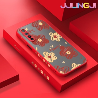 เคสโทรศัพท์มือถือ ซิลิโคนแข็ง ใส กันกระแทก ลายดอกไม้ สําหรับ Realme 6 6s Narzo 6 Pro