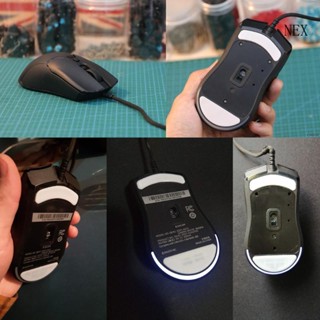 Nex แผ่นสติกเกอร์ติดขาเมาส์ ทรงโค้ง ขอบโค้ง สีขาว สําหรับ Viper Mini Mouse 1 ชุด