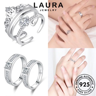 Laura Jewelry Moissanite แหวนเงิน 925 ประดับเพชร เรียบง่าย เครื่องประดับคู่รัก M059