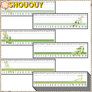 SHOUOUY ป้ายชื่อ รูปใบไม้ สีเขียว ขนาด 12 นิ้ว x 4 นิ้ว สําหรับห้องเรียน