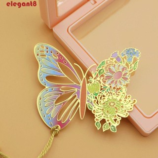 ELEGANT ที่คั่นหนังสือ แบบรูกลวง ลายผีเสื้อ ดอกไม้ สไตล์จีน สําหรับนักเรียน ของขวัญวันครู