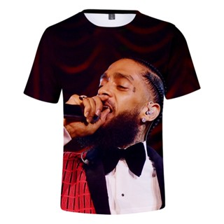 ใหม่ เสื้อยืด แขนสั้น พิมพ์ลายแร็ปเปอร์ Nipsey Hussle สไตล์ฮาราจูกุ สตรีท สําหรับผู้ชาย 2022