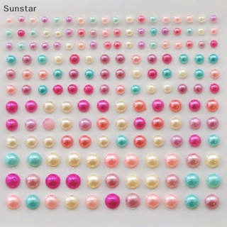 Sunstar สติกเกอร์มุกครึ่งวงกลม สําหรับตกแต่งสมุดภาพ งานฝีมือ DIY 165 ชิ้น