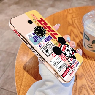 เคสโทรศัพท์มือถือ แบบนิ่ม ขอบสี่เหลี่ยม พิมพ์ลายมิกกี้ เมาส์ หรูหรา สําหรับ Samsung Galaxy J4 J6 Plus J7 Pro J5 J7 Prime 2017 J730