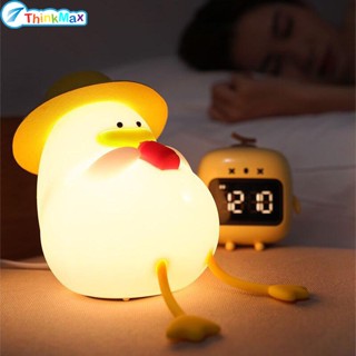 โคมไฟกลางคืน Led รูปเป็ดน่ารัก หรี่แสงได้ 3 ระดับ ชาร์จ Usb สีสันสดใส สําหรับเด็กผู้ชาย และเด็กผู้หญิง