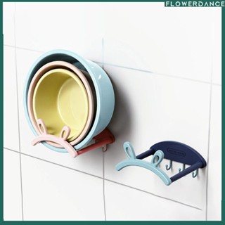 กระต่าย ราวแขวนอ่างล้างหน้า Telescopic Washbasin Rack Bathroom No Punching Storage Artifact flower