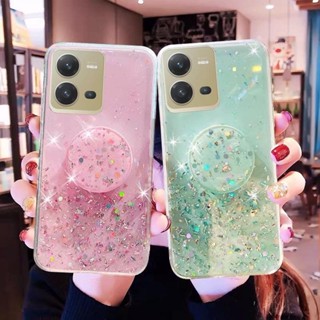 เคสโทรศัพท์มือถือซิลิโคน TPU แบบนิ่ม ประดับเลื่อม และกากเพชร หรูหรา สําหรับ vivo V25 Pro V25e V 25 5G V25Pro