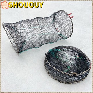 SHOUOUY ตาข่ายดักปลา กุ้ง ปู ทรงกลม 10 ชิ้น