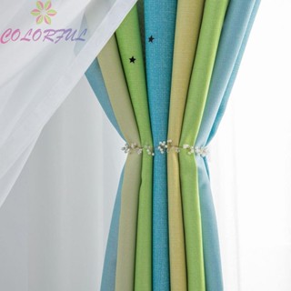 【COLORFUL】Window Screening 100*130cm 6 Colors High Quality Rod Pocket Top Curtain Yarn