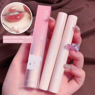 Magic Casa Bubble Bear Lip Glaze Mirror Glass ลิปกลอส บำรุง ขาว ไม่เหนียว ไม่ติดง่าย Cup Lip Makeup nuuo