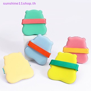 Sunshop พัฟฟองน้ํา สองด้าน ผ้าฝ้ายนุ่ม สีแคนดี้ สําหรับแต่งหน้าผู้หญิง TH