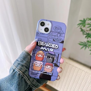 เคสโทรศัพท์มือถือ กันลื่น กันหล่น ลายการ์ตูนหนวดเคราน่ารัก สําหรับ Apple iPhone 13 12 PROMAX XS 13 PROPHONE 14 78 PLUS 14 PROMAX 14