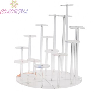 【COLORFUL】Display Stand Cupcake Stands Food Storage Tray For Party Acrylic Cupcake Holder