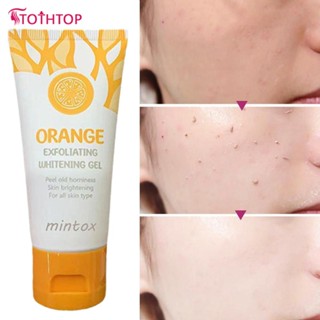 Mintox Orange Exfoliating เจลฟอกสีฟัน Whitening Lazy Scrub Cleanser ครีมบำรุงผิว [TOP]