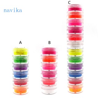 Nav ผงสี 12 สี อเนกประสงค์ สําหรับตกแต่งเล็บ 12 กล่อง