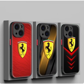 เคสโทรศัพท์มือถือแบบนิ่ม ลายโลโก้ ferrari Y211 สําหรับ iPhone SE SE2 SE3 7 8 Plus XR XS Max 11 Pro Max