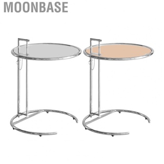 Moonbase Glass Lift Coffee Table  Multifunctional Exquisite Workmanship C Shaped Round End Top for Placing Phone Cups