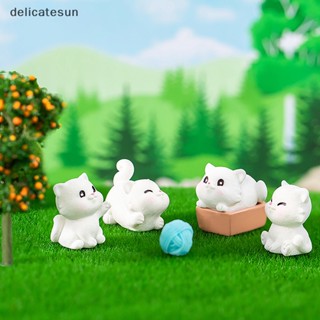 Delicatesun ฟิกเกอร์เรซิ่น รูปแมวจิ๋ว DIY สําหรับตกแต่งบ้าน และรถยนต์