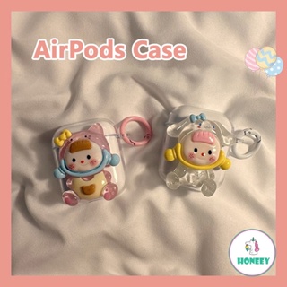 เคสหูฟังบลูทูธไร้สาย ลายการ์ตูนเด็กผู้หญิงน่ารัก สําหรับ AirPods 1 2 3 Pro 2