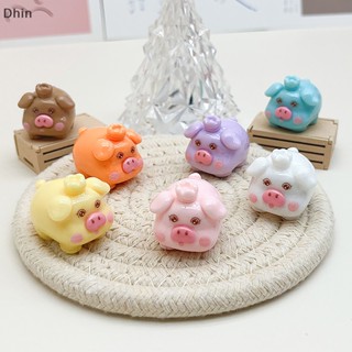 [Dhin] พวงกุญแจเรซิ่น รูปมงกุฎ หมูอ้วนน้อย แฮนด์เมด DIY