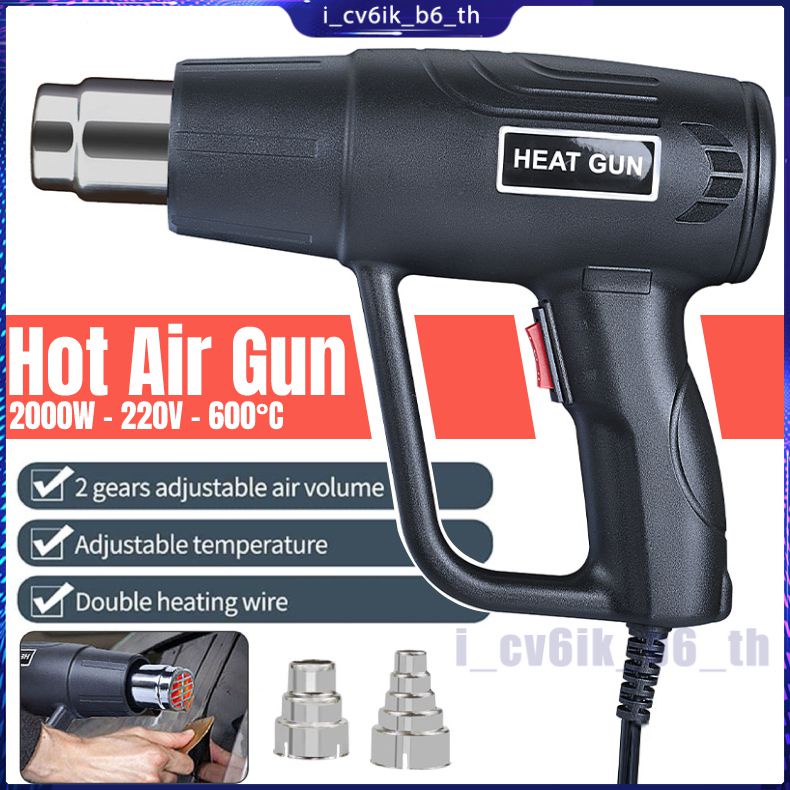 220V Heavy Duty Heat Gun 2000W Hot Air Blower Gun for Plastic Heat Gun Blower Sealer