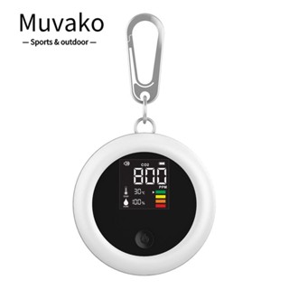 Muvako เครื่องตรวจจับคาร์บอนไดออกไซด์ CO2 ขนาดเล็ก น้ําหนักเบา 3-in-1 สําหรับรถยนต์ โรงแรม รถยนต์