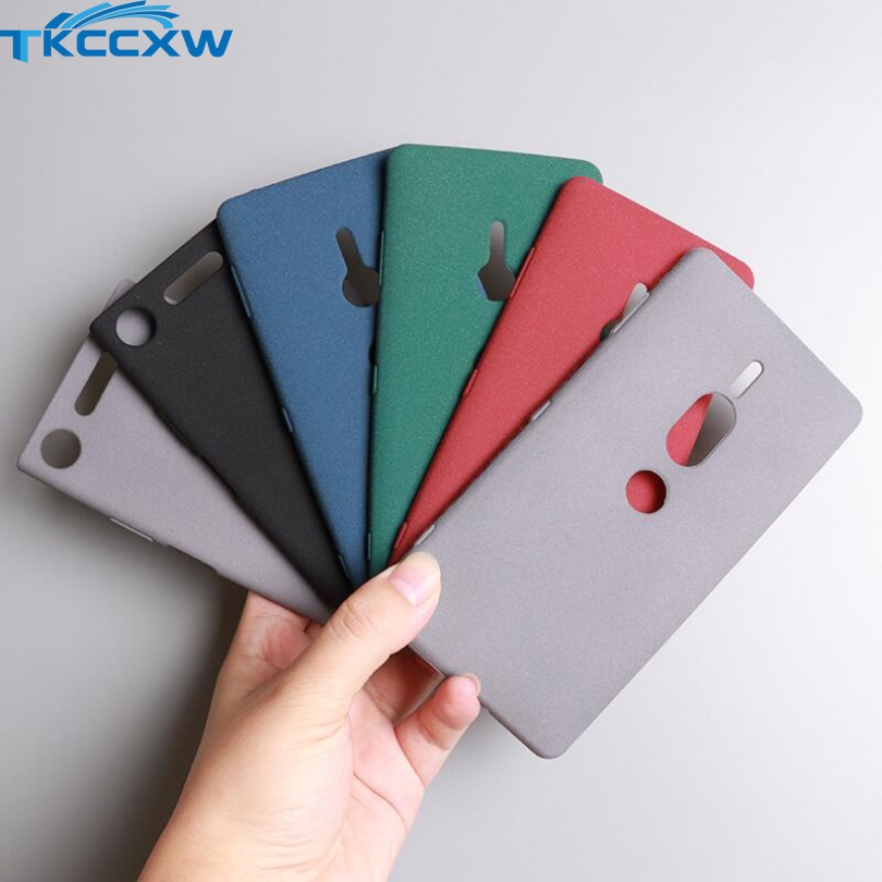 สําหรับ Sony Xperia XA Z5 Z4 Z3 Plus Z2 Z1 XZ3 XZ2 XZ1 เคสป้องกันลายนิ้วมือ เคลือบด้าน หินทราย ซิลิโ